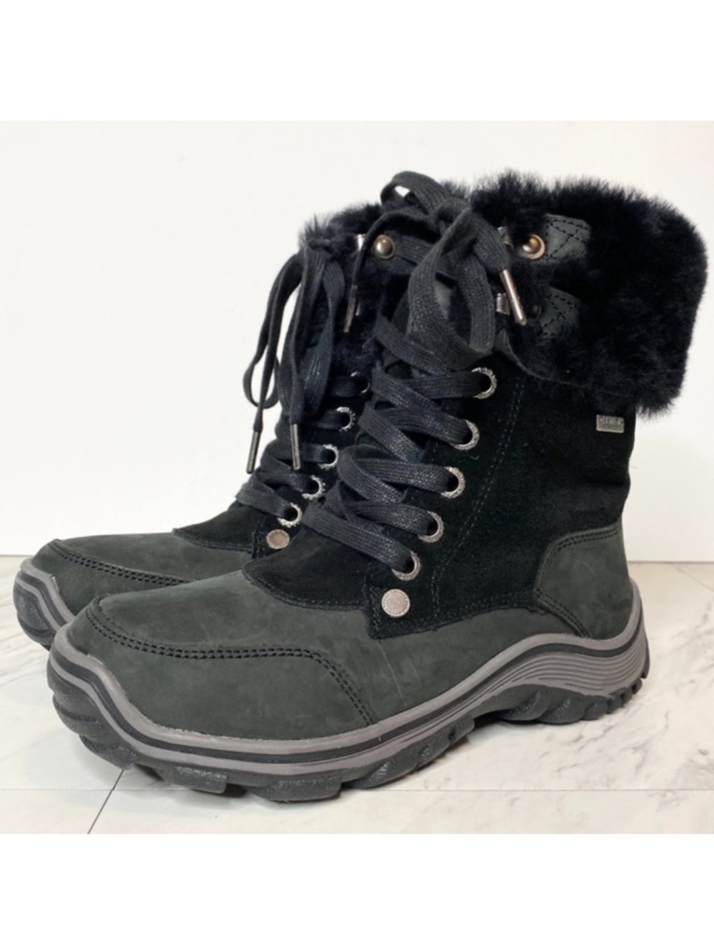 New! Pajar Abbie Sheepskin Black Winter Boot 5 5.5